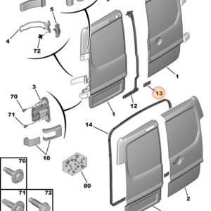 Citroen Dispatch 2007-2011 Rear Hinged Door Seal