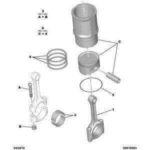 Citroen C2 2003-2007 Petrol Set Of Four Liner Seals