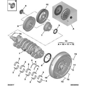 Citroen C4 2008-2010 Diesel Main Bearing Half Shell