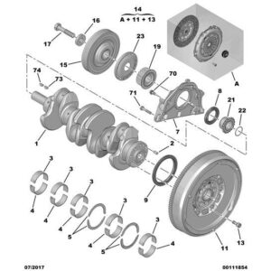 Citroen C4 2008-2010 Diesel Main Bearing Half Shell
