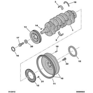 Citroen C-Crosser 2007-2012 Petrol Main Bearing Half Shell