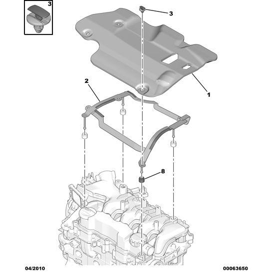 Citroen Dispatch 2007-2011 Diesel Engine Cover Mounting