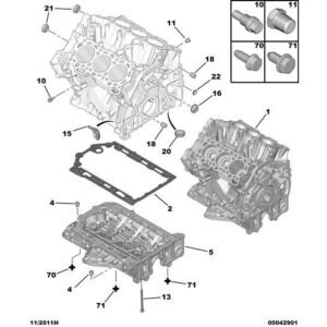 Citroen C6 2005-2012 Diesel Cylinder-Block Core-Plug