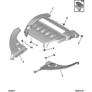 Citroen C5 2004-2008 Petrol Engine Cover