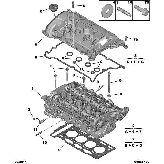 Citroen C4 2010-2013 Petrol Cylinder-Head Cover