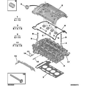 Citroen DS5 2011-2021 Petrol Cylinder-Head Cover