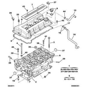 Citroen C-Crosser 2007-2012 Petrol Gasket Rocker Cover
