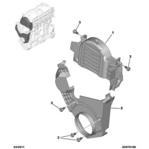 Citroen C2 2003-2007 Petrol Timing Cover