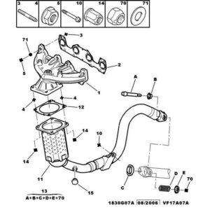 Citroen Berlingo 2008-2012 Petrol Exhaust Manifold