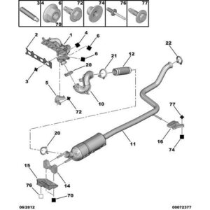 Citroen C5 2004-2008 Petrol Exhaust Manifold Gasket