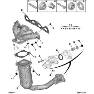 Citroen C2 2003-2007 Petrol Exhaust Manifold Gasket