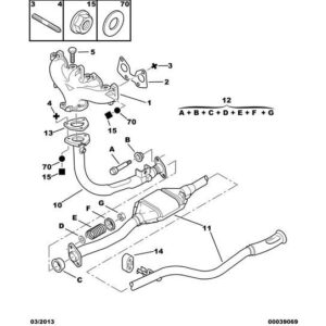 Citroen Saxo 1996-2004 Manifold Stud