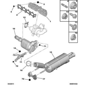 Citroen Dispatch 2016-2020 Diesel Cylinder Head Cover Stud