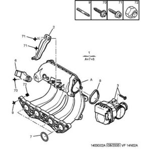 Citroen Berlingo 2008-2012 Petrol Intake Air Distributor
