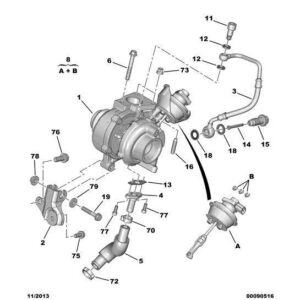 Citroen C4 2008-2010 Diesel Turbo Lubrication Pipe