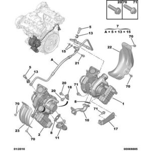 Citroen C6 2005-2012 Diesel Oil Return Tube Seal