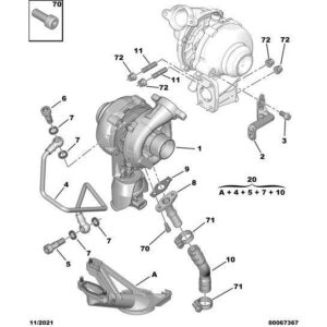 Citroen C8 2002-2008 Diesel Oil Return Tube Seal