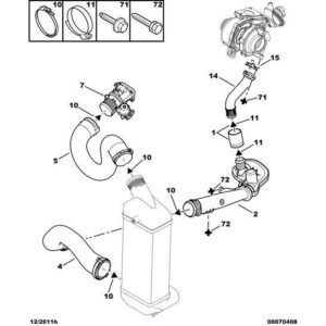 Citroen C4 2008-2010 Diesel Distrib.Chamber Side Air Union