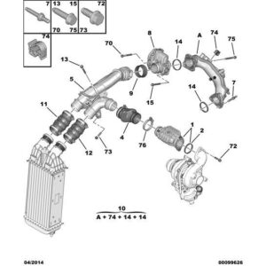 Citroen C4 2018-2020 Diesel Distrib.Chamber Side Air Union
