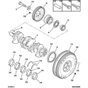 Citroen C2 2003-2007 Petrol Engine Crankshaft