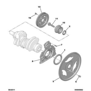 Citroen C6 2005-2012 Diesel Crankshaft Damping Pulley