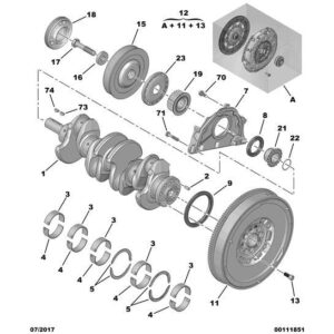 Citroen Dispatch 2016-2020 Diesel Pulley Detachable Flange