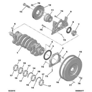 Citroen C2 2003-2007 Petrol Crankshaft Pulley