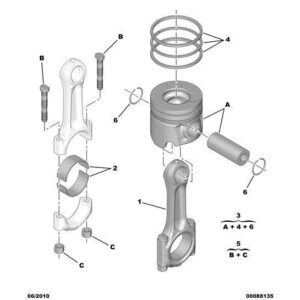 Citroen C4 2008-2010 Diesel Engine Piston-Pin Snap-Ring