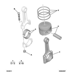 Citroen Berlingo 2006-2008 Set Of 3 Piston Ring