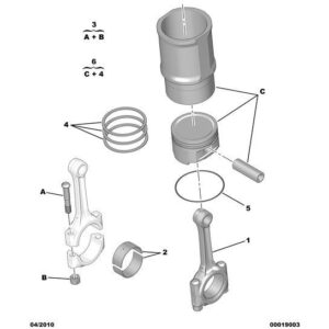 Citroen C3 2002-2005 Petrol Set Of 3 Piston Ring