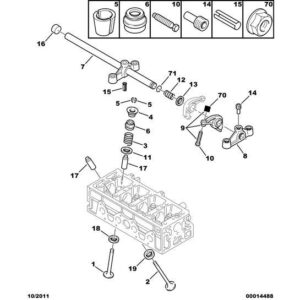 Citroen Berlingo 2008-2012 Petrol Rocker Shaft Adjustment Washer