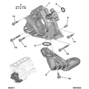 Citroen C5 2004-2008 Petrol Engine Pump Oil Suction