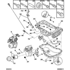 Citroen C-Crosser 2007-2012 Diesel Oil Filter+Cartridge Support