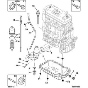 Citroen C3 2002-2005 Petrol Engine Oil Filter Body Gasket