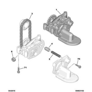 Citroen C2 2003-2007 Petrol Engine Oil Discharge Piston