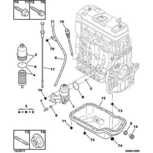 Citroen Berlingo 2008-2012 Petrol Engine Oil Gauge