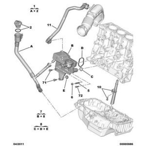 Citroen DS5 2011-2021 Petrol Oil Vapor Strainer