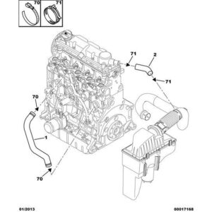 Citroen C5 2001-2004 Diesel Oil Vapor Hose