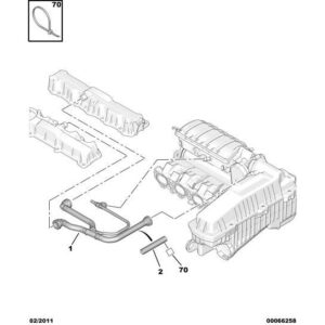 Citroen Berlingo 2006-2008 Petrol Oil Vapor Hose