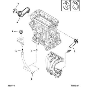 Citroen C5 2004-2008 Petrol Housing Gas Re-Suction Pipe