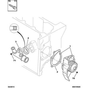 Citroen Xsara 2000-2004 Petrol Cover With Coolant Pump