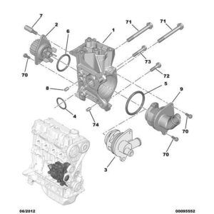 Citroen C4 2008-2010 Petrol Coolant Pump Support