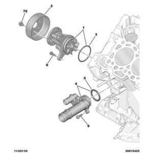 Citroen C6 2005-2012 Diesel Coolant Pump Pulley