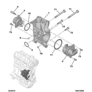 Citroen C2 2003-2007 Petrol Coolant Pump Support