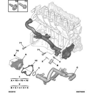 Citroen C4 2008-2010 Diesel Water Pump Gasket