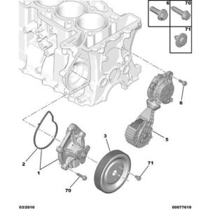 Citroen DS3 2010-2022 Petrol Water Pump Gasket