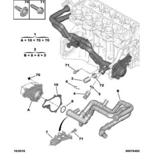 Citroen C1 2005-2009 Diesel Water Pump Gasket