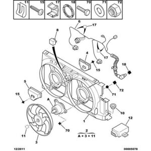 Citroen Berlingo 2008-2012 Diesel Engine Motor Driven Fan