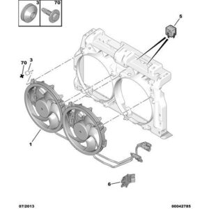 Citroen C6 2005-2012 Diesel Engine Motor-Driven Fan