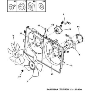 Citroen C-Crosser 2007-2012 Diesel Engine Motor-Driven Fan Right